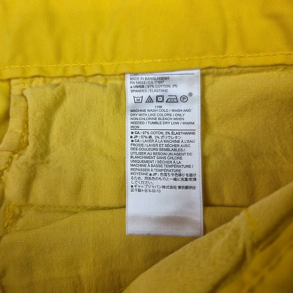 Banana Republic Lived-In Shorts Mens 35 Yellow 8